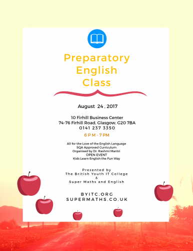 Open Event for Children and Parents - Introductory English Class