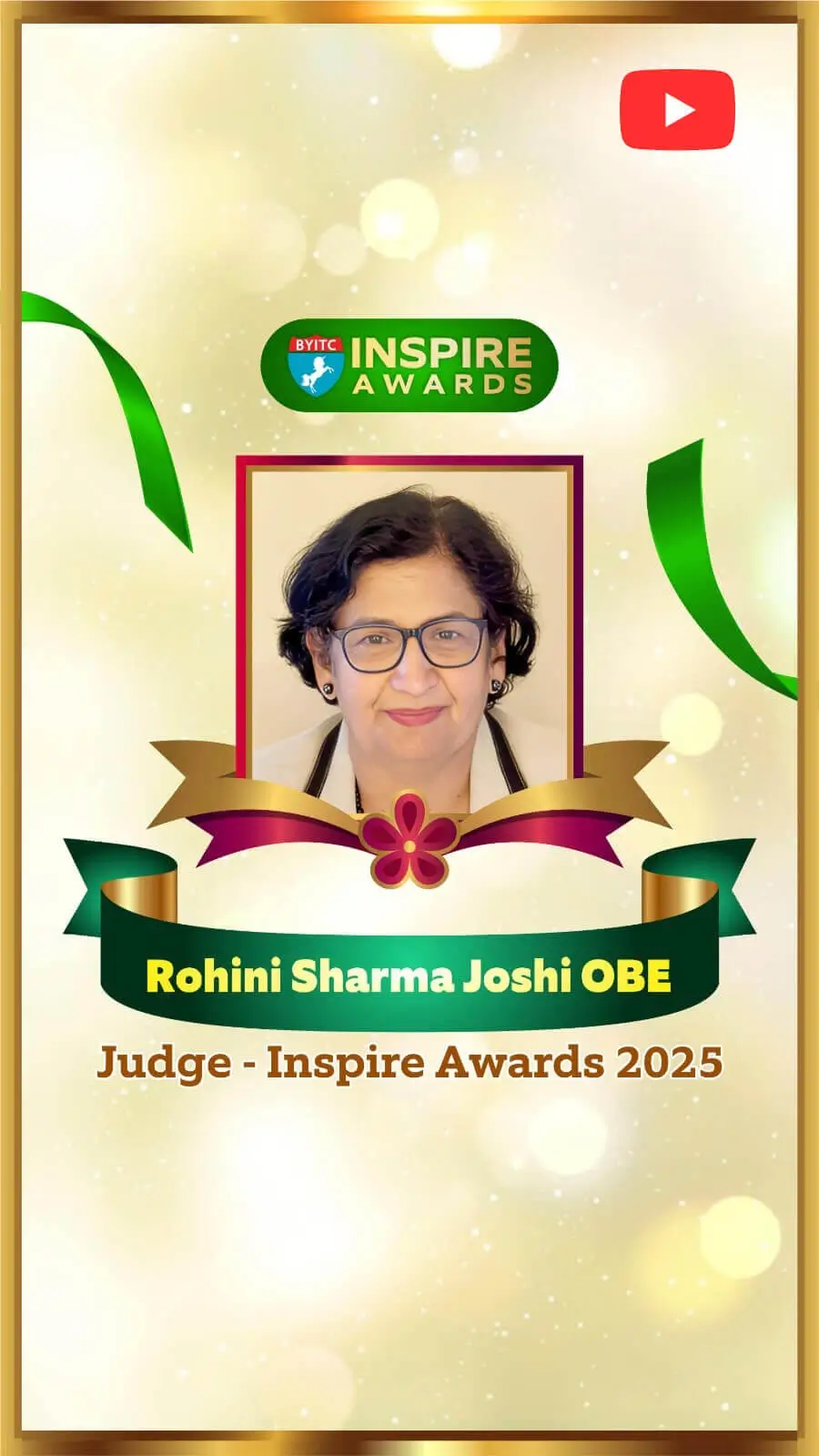 rohini sharma joshi OBE - Inspire Award BYITC